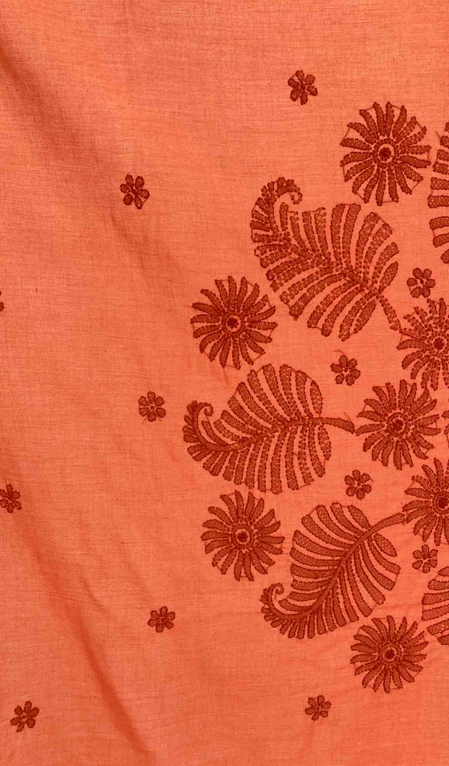 Lakhnavi Handcrafted Cotton Chikankari Table Cover - HONC041272