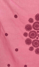 将图像加载到图库查看器中， Lakhnavi 手工制作的棉质 Chikankari 桌布 - HONC041242