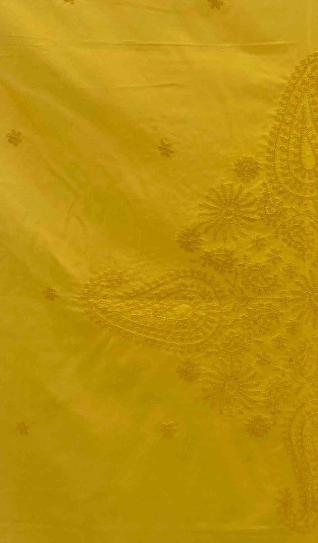 Lakhnavi 手工制作的棉质 Chikankari 桌布 - HONC041213