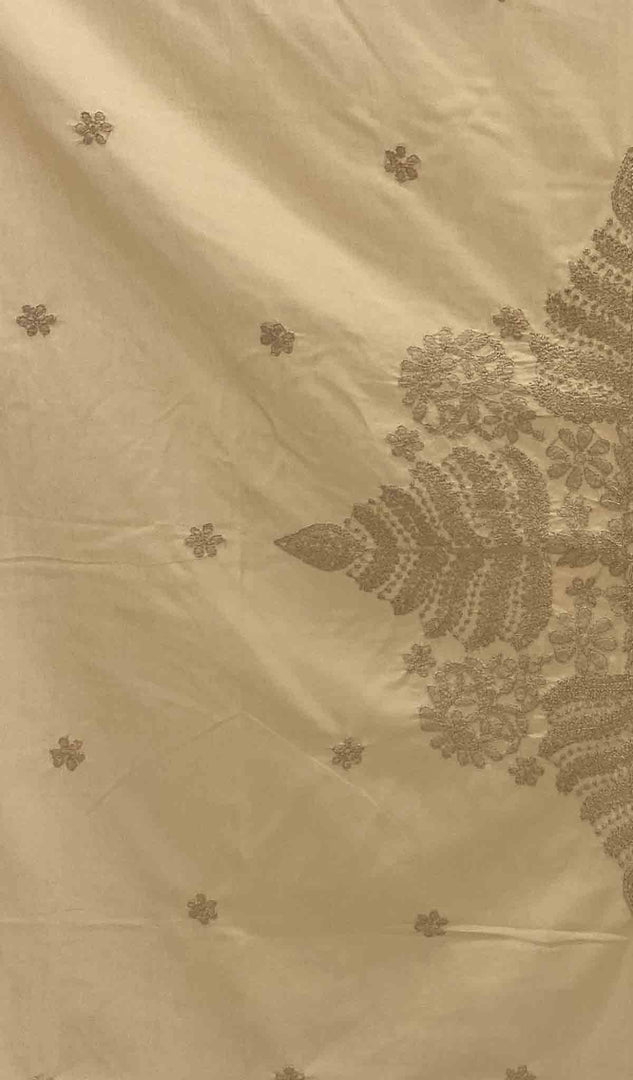 Lakhnavi 手工制作的棉质 Chikankari 桌布 - HONC041253
