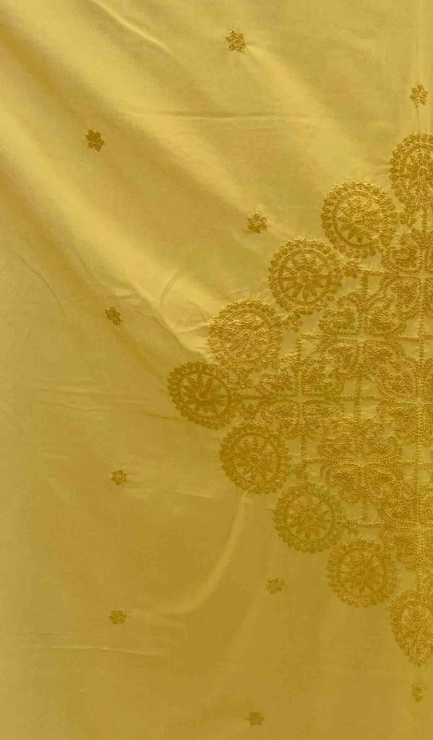 Lakhnavi Handcrafted Cotton Chikankari Table Cover  - HONC041237