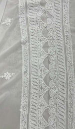 Load image into Gallery viewer, Women&#39;s Lucknowi Handcrafted Viscose Georgette Chikankari Dupatta - HONC087637