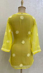 Load image into Gallery viewer, Women's Lakhnavi Handcrafted  Fox-Georgette Chikankari Top - HONC093101