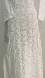Load image into Gallery viewer, Women&#39;s Lucknowi Handcrafted Cotton Chikankari Kurti -HONC098125
