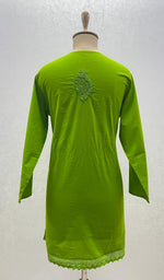 Load image into Gallery viewer, Women&#39;s Lucknowi Handcrafted Cotton Chikankari Top - HONC099169