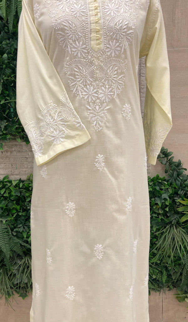 Women's Lucknowi Handcrafted Mul Cotton Chikankari Kurti - HONC0105890