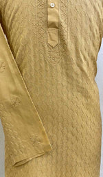 Load image into Gallery viewer, Men&#39;s Lucknowi Handcrafted Cotton Chikankari Kurta - HONC0114555
