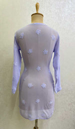 Load image into Gallery viewer, Women&#39;s Lucknowi Handcrafted Viscose Georgette Chikankari Top - HONC0109031

