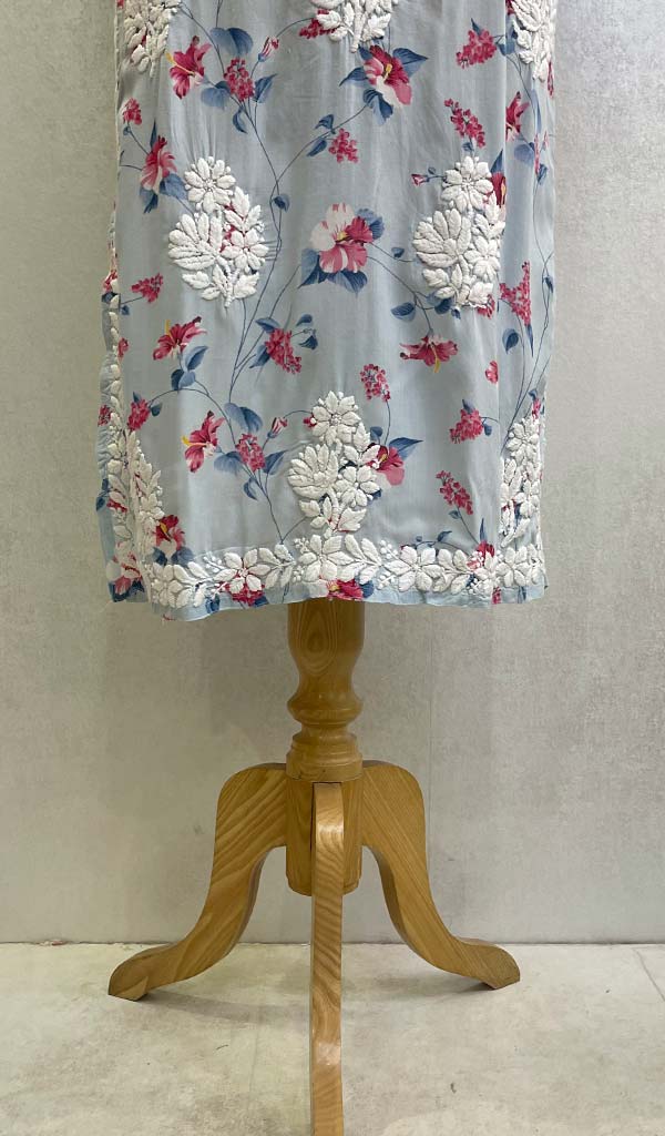 Women's Lucknowi Handcrafted Modal Cotton Chikankari Kurti - HONC0120434