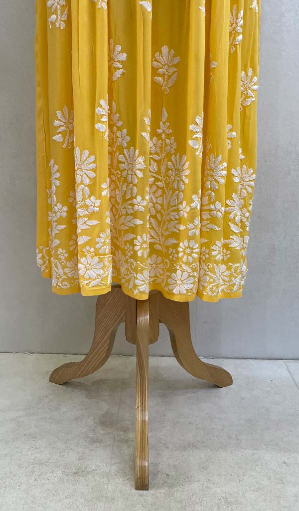Women's Lucknowi Handcrafted Modal Cotton Chikankari Dress - HONC0121442