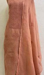 Load image into Gallery viewer, Women&#39;s Lakhnavi Handcrafted Kota Cotton Chikankari  Kurta  And Dupatta Set- HONC0116661
