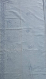 将图像加载到图库查看器中， 勒克瑙手工制作的棉质 Chikankari Dupatta - Honc082702