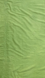 将图像加载到图库查看器中， 勒克瑙手工制作的棉质 Chikankari Dupatta - Honc084569