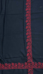将图像加载到图库查看器中， Lucknowi 手工制作 Pashmina Chikankari 披肩 - Honc0107056

