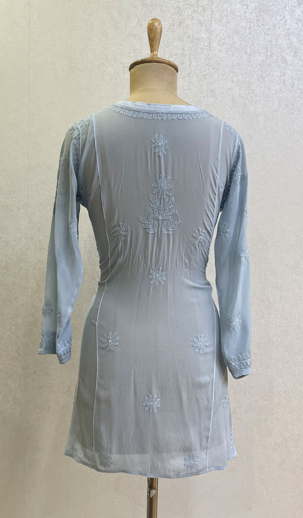 Women's Lucknowi Handcrafted Viscose Georgette Chikankari Top - HONC0133167