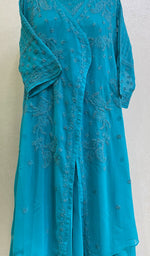 将图像加载到图库查看器中， Haaya Women&#39;s Lakhnavi Handcrafted Faux-Georgette Chikankari Shrug and Dress Set - HONC0137258
