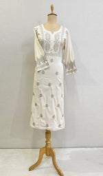 将图像加载到图库查看器中， Women&#39;s Lucknowi Handcrafted Modal Cotton Chikankari Kurti - HONC0232121
