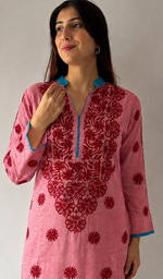 Cotton Chikankari Stitched Kurti HONC0339529