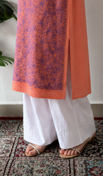 Women's Lakhnavi Handcrafted Faux-Georgette Chikankari Kurti - n1556