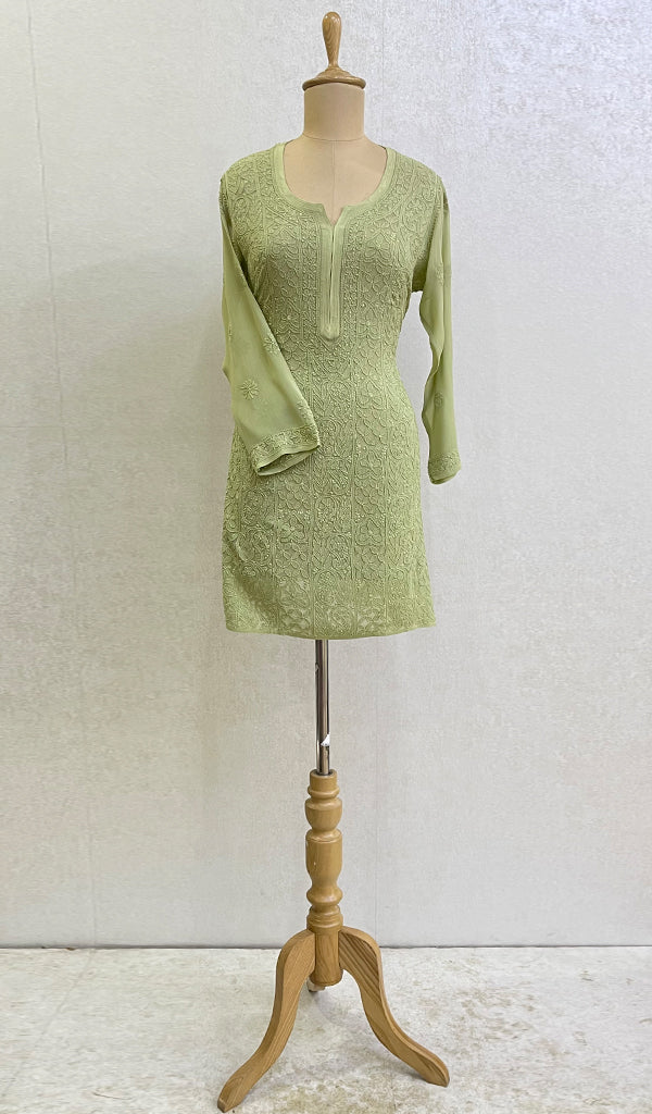 Women's Lucknowi Handcrafted Viscose Georgette Chikankari Top - HONC0155535