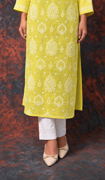 Women's Lucknowi Handcrafted Cotton Chikankari Kurti- HONC0392393