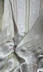 将图像加载到图库查看器中， Women&#39;s Lucknowi Handcrafted Viscose Georgette Chikankari Anarkali and Dupatta Set- HONC0281911
