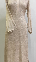 Women's Lakhnavi Handcrafted Viscose Georgette Chikankari Kurti - HONC0172072