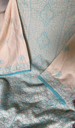 Load image into Gallery viewer, Women's Lakhnavi Handcrafted Cotton Unstitched Chikankari Suit Material - HONC0348839