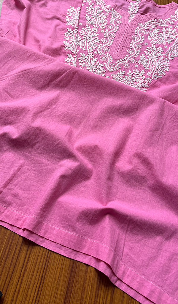 Women's Lucknowi Handcrafted Cotton Chikankari Kurti - HONC0300990
