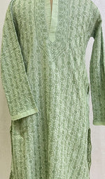 将图像加载到图库查看器中， Men&#39;s Lucknowi Handcrafted Cotton Chikankari Kurta - HONC0121649
