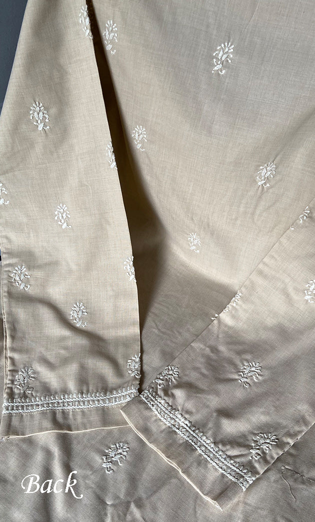 Men's Lucknowi Handcrafted Cotton Chikankari Kurta - HONC0298262