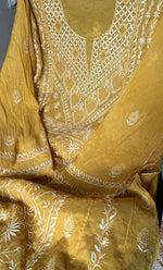 Load image into Gallery viewer, Women&#39;s Lakhnavi Handcrafted Mul Chanderi Semi - Stitched Anarkali And Dupatta Set - HONC0304455
