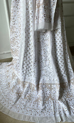 Load image into Gallery viewer, Women&#39;s Lakhnavi Handcrafted Bridal Viscose Georgette Chikankari Lehenga Set - HONC0265092
