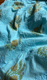 将图像加载到图库查看器中， Women&#39;s Lucknowi Handcrafted Cotton Chikankari Kurti - HONC0301012
