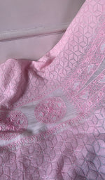 Load image into Gallery viewer, Women's Lakhnavi Handcrafted Mul Chanderi Unstitched Kurta And Dupatta Set - HONC0317226