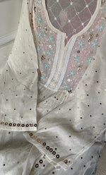 Load image into Gallery viewer, Women&#39;s Lakhnavi Handcrafted Mul Chanderi Semi - Stitched Kurta And Dupatta Set- HONC0316297
