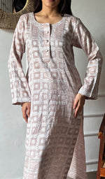 将图像加载到图库查看器中， Prisha Women's Lakhnavi Handcrafted Cotton Chikankari Kurti - HONC0335252