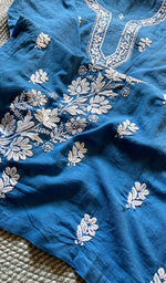 将图像加载到图库查看器中， Women&#39;s Lucknowi Handcrafted Cotton Chikankari Kurti - HONC0301056
