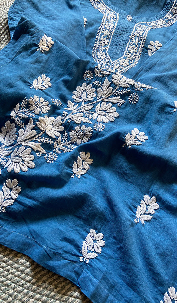 Women's Lucknowi Handcrafted Cotton Chikankari Kurti - HONC0301056