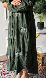 Load image into Gallery viewer, Vaishali Women's Lucknowi Handcrafted Cotton Chikankari Long Dress - HONC0341100