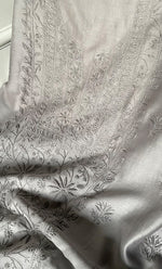 Load image into Gallery viewer, Women&#39;s Lucknowi Handcrafted Chanderi Silk Chikankari Full Suit Material - HONC0307136
