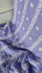 Load image into Gallery viewer, Women's Lucknowi Handcrafted Kota Cotton Chikankari Unstitched Kurta And Dupatta Set - HONC0340079