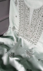 Load image into Gallery viewer, Farah Women's Lakhnavi Handcrafted Unstitched Cotton Chikankari Suit Material - HONC0265524