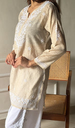Load image into Gallery viewer, Women&#39;s Lakhnavi Handcrafted Cotton Chikankari Top - HONC0299409
