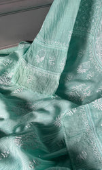 将图像加载到图库查看器中， Women&#39;s Lakhnavi Handcrafted Mul Chanderi Semi - Stitched Kurta And Dupatta Set - HONC0282251
