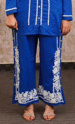 Load image into Gallery viewer, khayal Women&#39;s Lakhnavi Handcrafted Cotton Chikankari Kurti And Plazzo Set - HONC0323934
