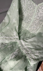 将图像加载到图库查看器中， Sehmat Women&#39;s Lakhnavi Handcrafted Kota Cotton Semi -Stitched Kurta And Dupatta Set- HONC0301707
