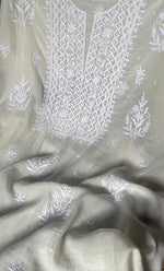 Load image into Gallery viewer, Women&#39;s Lakhnavi Handcrafted Mul Chanderi Kurta And Dupatta Set - HONC0305481
