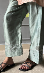 Load image into Gallery viewer, Afifa Women&#39;s Lakhnavi Handcrafted Chanderi Silk Chikankari Top And Pant Set - HONC0307943
