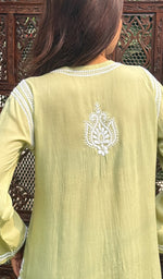 将图像加载到图库查看器中， Alshifa Women&#39;s Lakhnavi Handcrafted Modal Cotton Chikankari Top - HONC0246745
